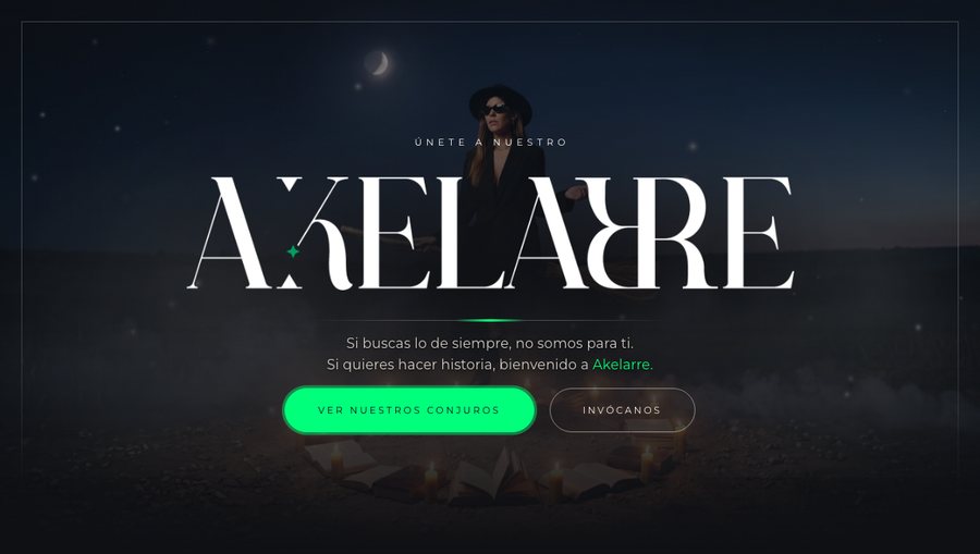 Akelarre Agencia Creativa — landing page