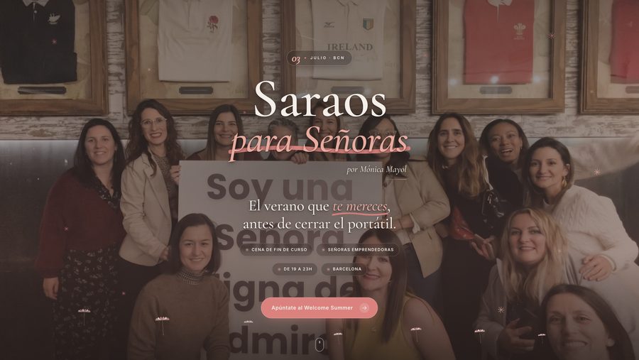 Saraos para Señoras — landing page