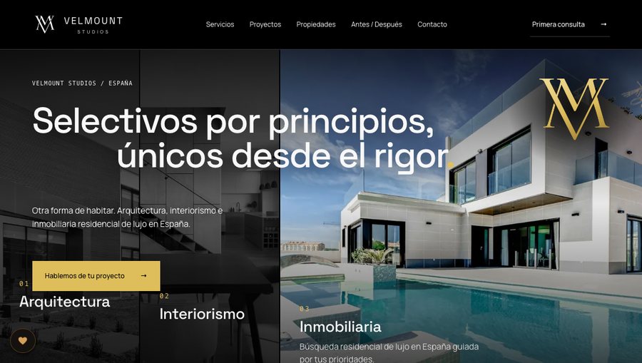 Velmount Studios — landing page